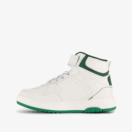 Hoge jongens sneakers wit groen