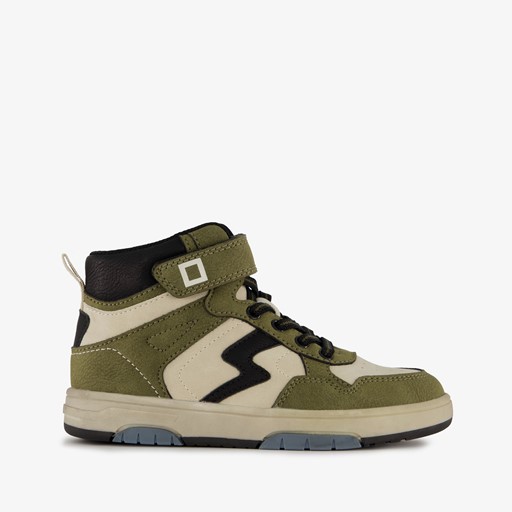 Hoge jongens sneakers groen beige