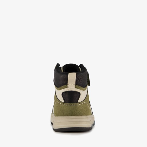 Hoge jongens sneakers groen beige