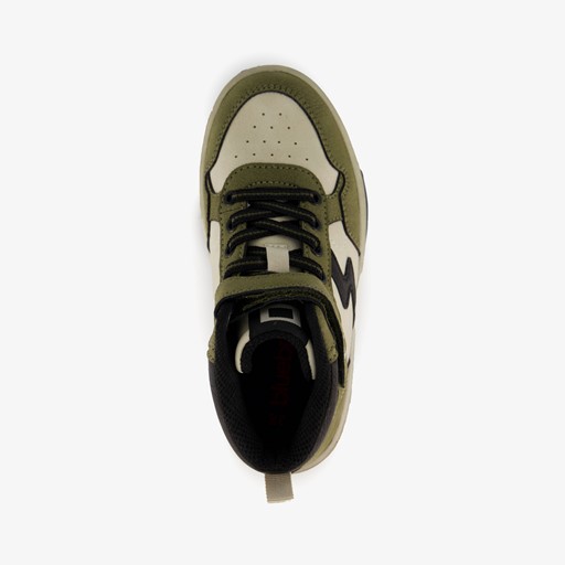 Hoge jongens sneakers groen beige
