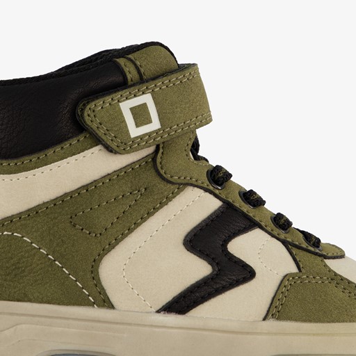 Hoge jongens sneakers groen beige