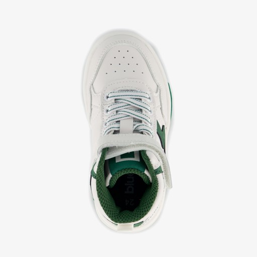 Hoge jongens sneakers wit groen
