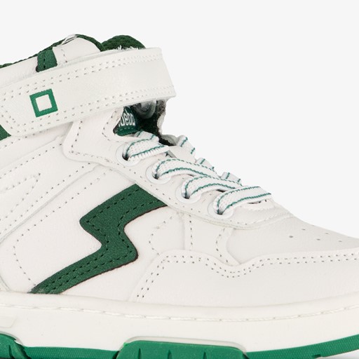 Hoge jongens sneakers wit groen