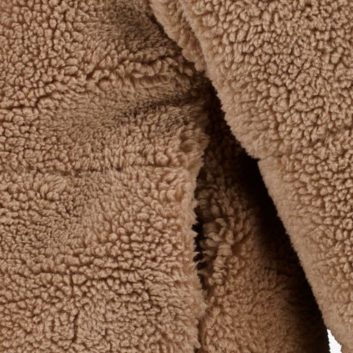 Meisjes teddy jas beige