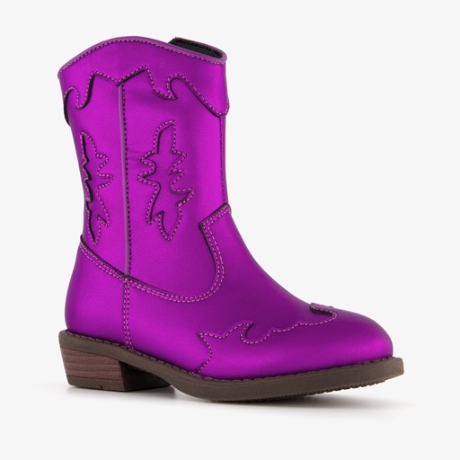 Meisjes western laarsjes metallic paars
