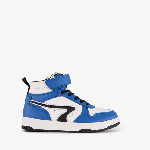 Hoge jongens sneakers blauw wit