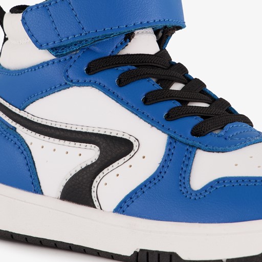 Hoge jongens sneakers blauw wit