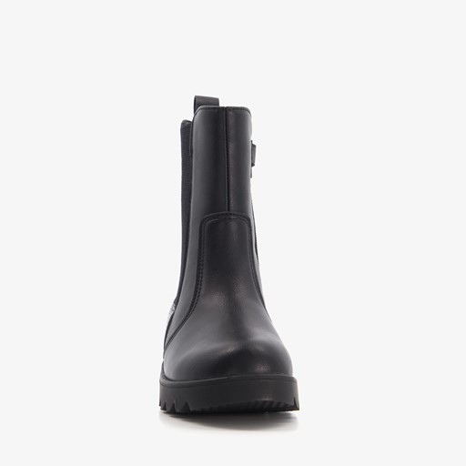 Meisjes chelsea boots zwart croco print