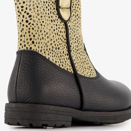 Leren meisjes western laarsjes met stippen