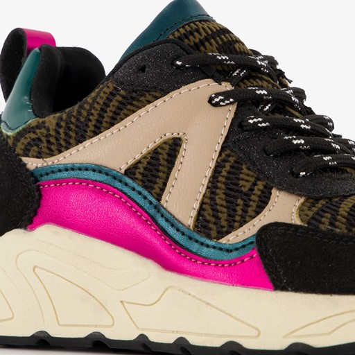 Meisjes dad sneakers met dierenprint