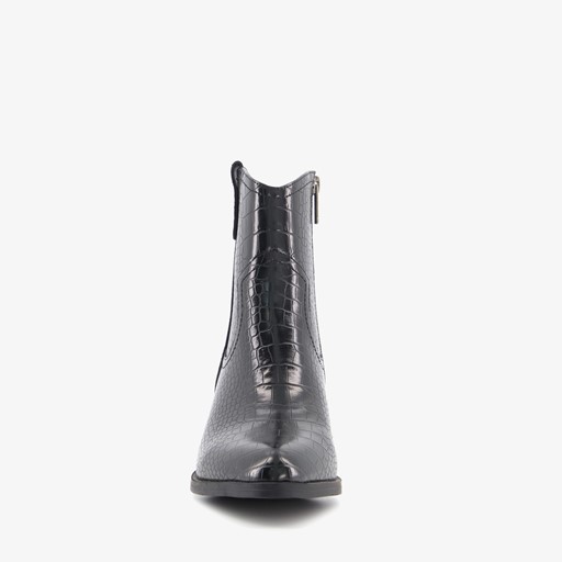 Dames enkellaarsjes met crocoprint
