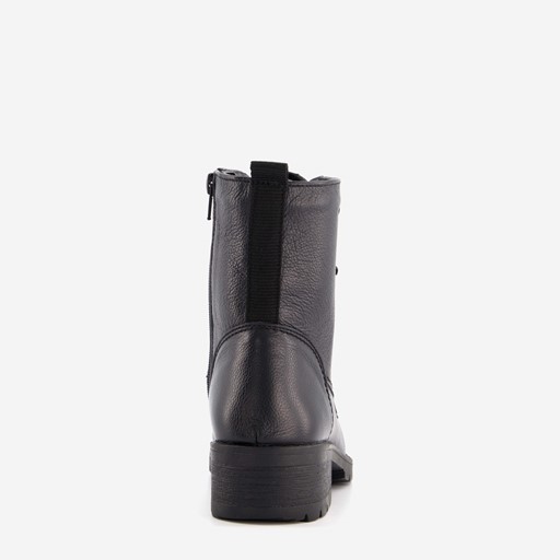 Leren veterboots met brede veters