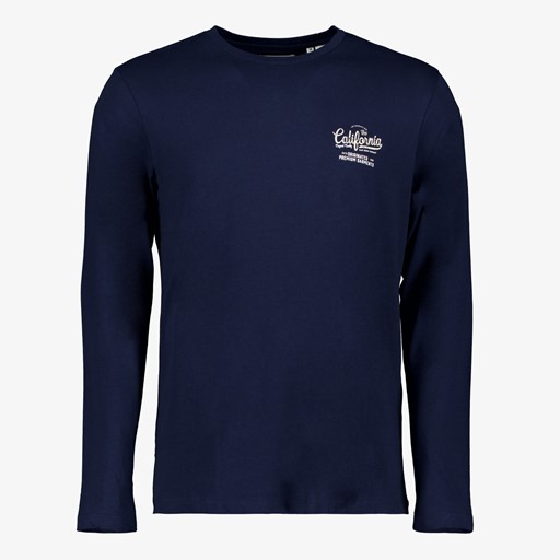 Heren longsleeve shirt met tekstopdruk