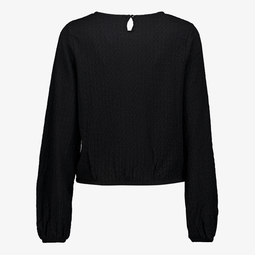 Dames blouse zwart met elastiek