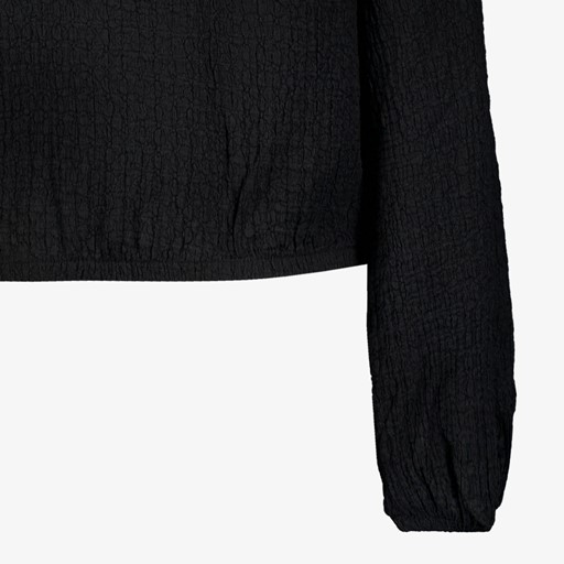 Dames blouse zwart met elastiek
