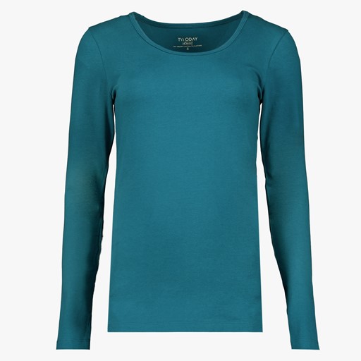 Dames shirt katoen blauw