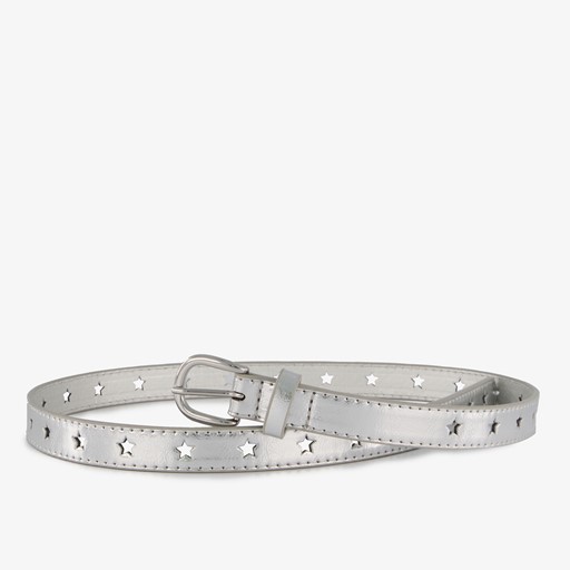 Meisjes riem met sterretjes zilver