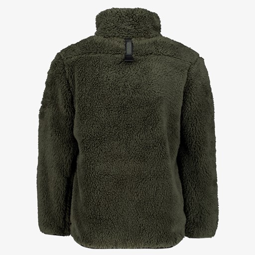 Jongens teddy vest groen