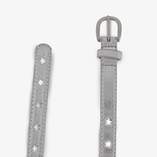 Meisjes riem met sterretjes zilver