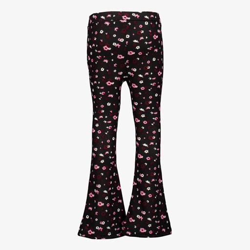 Flared meisjes broek met bloemenprint