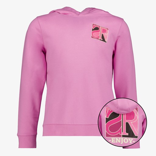 Meisjes hoodie roze met backprint