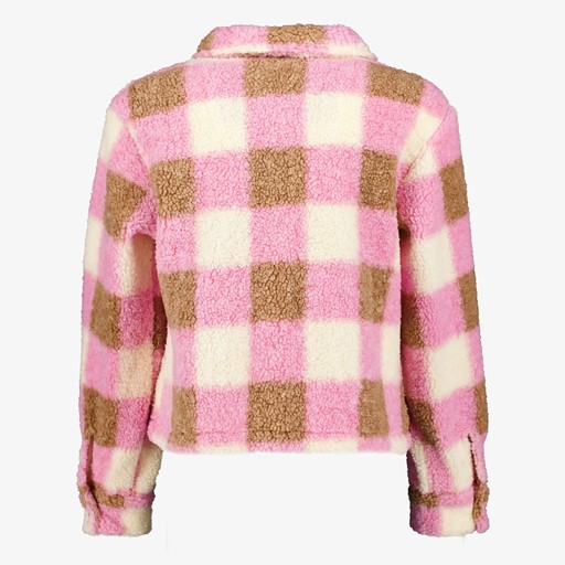 Geruite meisjes teddy shacket