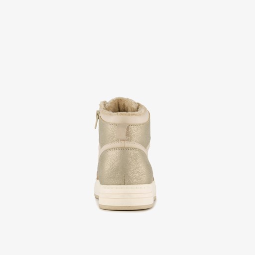 Hoge meisjes sneakers goud