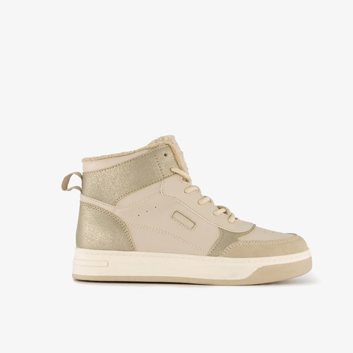 Hoge meisjes sneakers goud