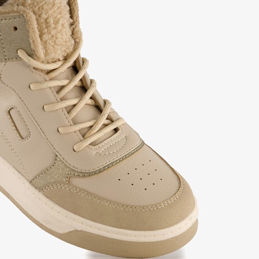 Hoge meisjes sneakers goud