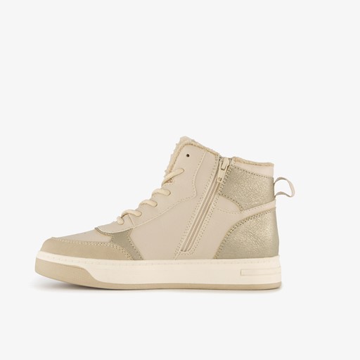 Hoge meisjes sneakers goud