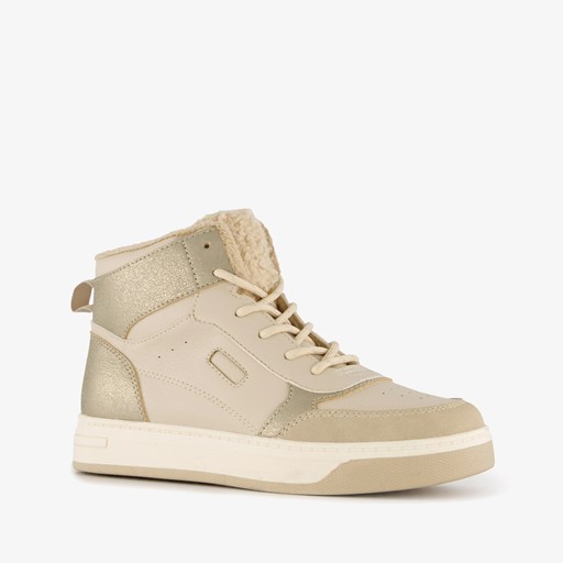 Hoge meisjes sneakers goud