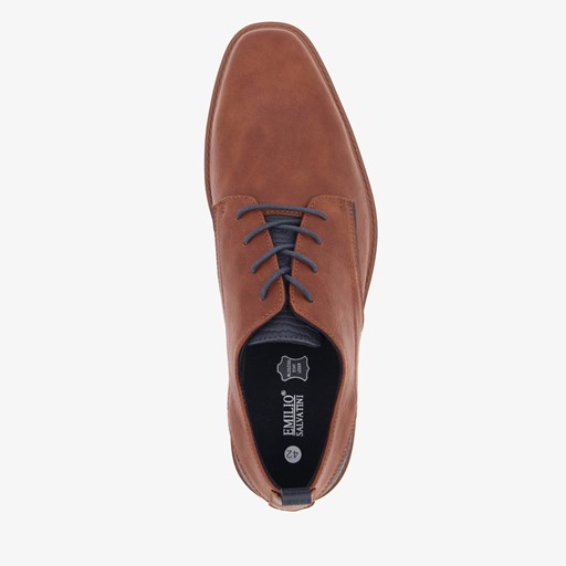 Heren veterschoenen cognac bruin