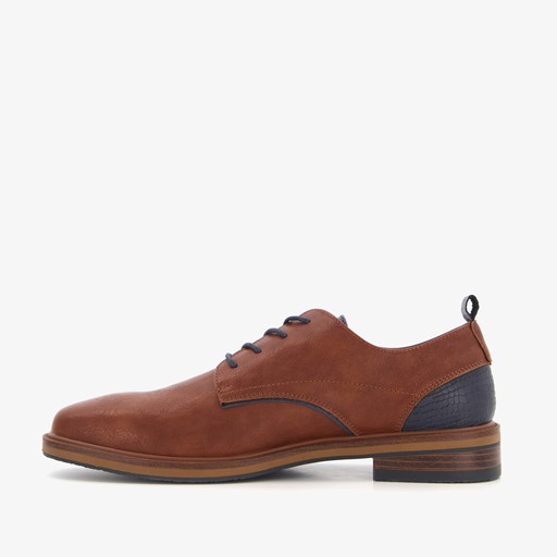 Heren veterschoenen cognac bruin