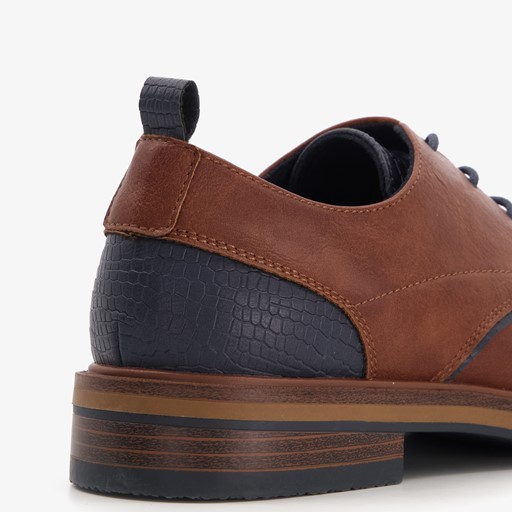 Heren veterschoenen cognac bruin