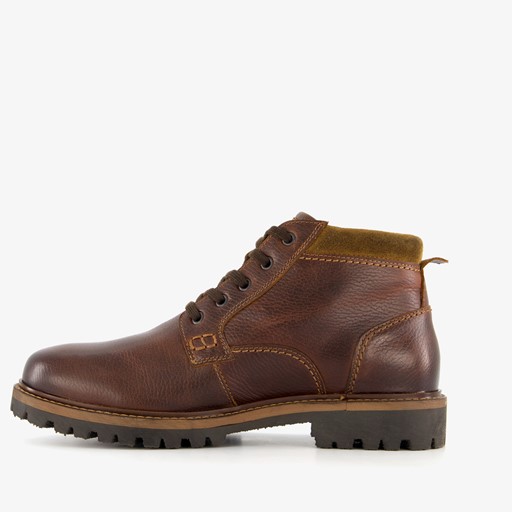 Leren heren veterboots bruin