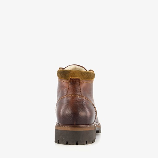 Leren heren veterboots bruin