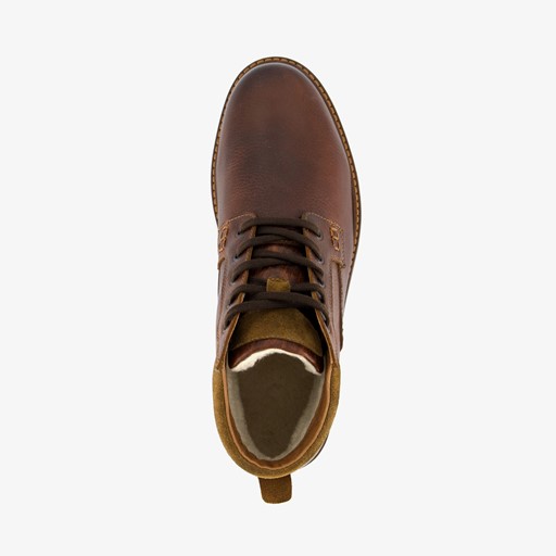 Leren heren veterboots bruin