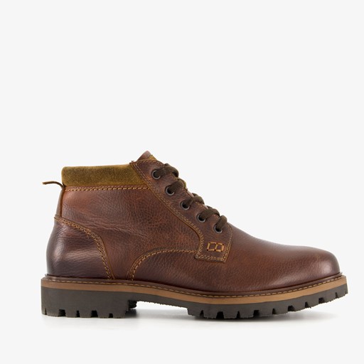 Leren heren veterboots bruin