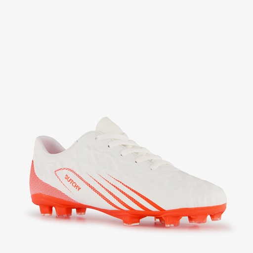 Kinder voetbalschoenen FG wit oranje