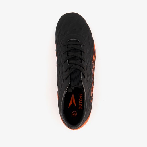 Kinder voetbalschoenen FG zwart oranje