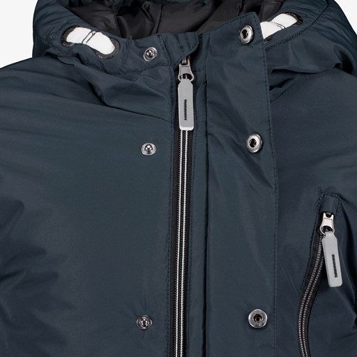 Halflange jongens jas blauw