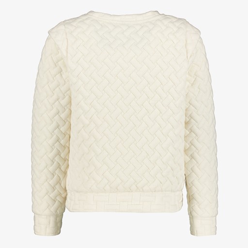 Meisjes sweater het structuur beige