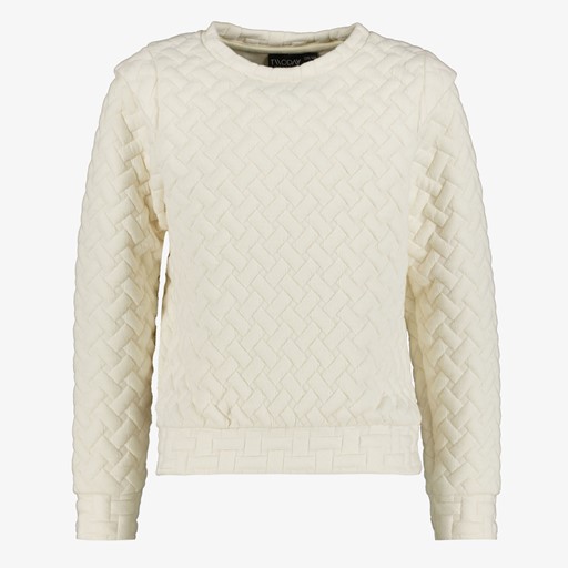 Meisjes sweater het structuur beige
