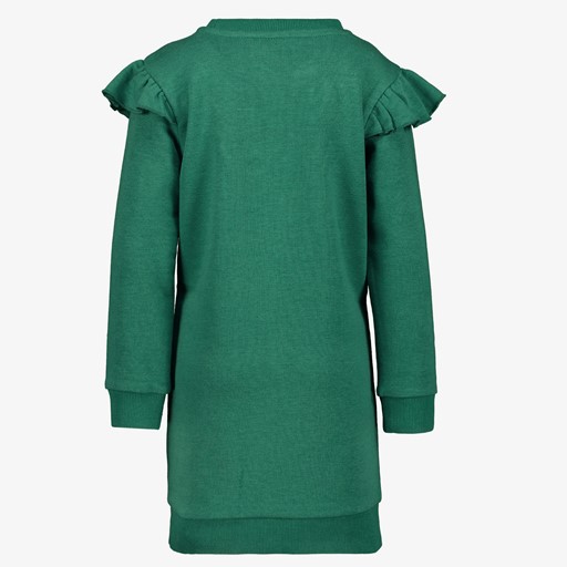 Meisjes jurk met ruches groen