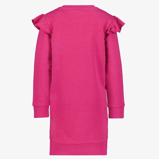 Meisjes jurk met ruches roze