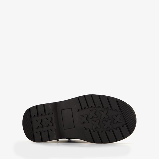 Meisjes veterboots met hartjes zilver