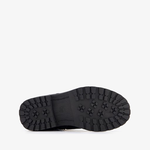 Meisjes boots met ritsen zwart