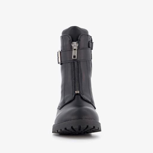Meisjes boots met ritsen zwart