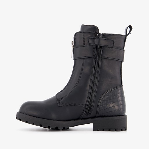 Meisjes boots met ritsen zwart