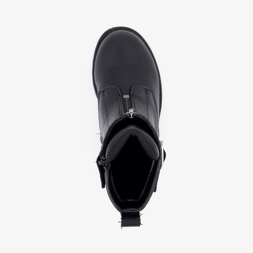 Meisjes boots met ritsen zwart